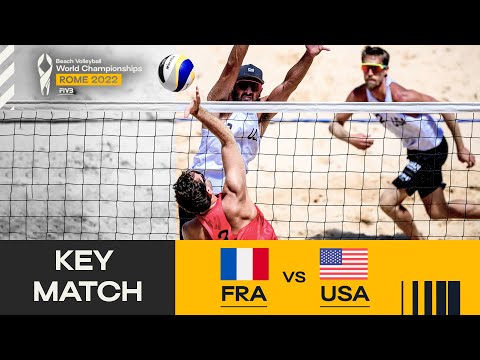 🇫🇷 Krou/Gauthier-Rat vs. 🇺🇸 T. Sander/Crabb | Men's Key Match Rome 2022 #BeachworldChamps