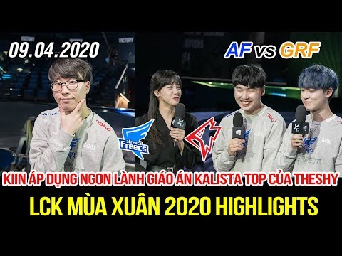 [LCK 2020] AF vs GRF Game 2 Highlights | Giáo án Kalista Top của theShy được Kiin xài ngon lành