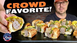 DON'T RUN OUT OF THESE at Your Next Party! Bratwurst, Peppers, and Onions with a TWIST!