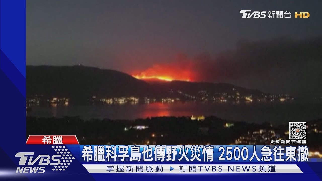 希臘羅德斯島野火再撤1.9萬人 遊客穿泳衣走陸路逃六小時!