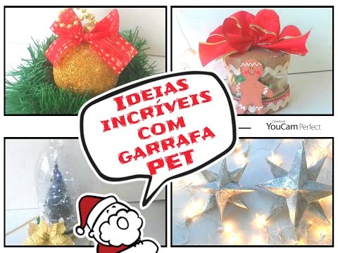 DIY ESPECIAL NATAL/ Ideias incríveis com garrafa PET para o Natal/ Diy Christmas recycled decoration