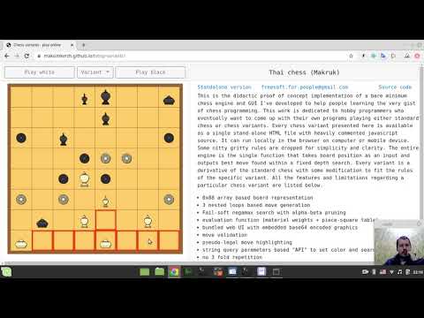 Bare minimum Thai chess Makruk engine with GUI in vanilla JavaScript
