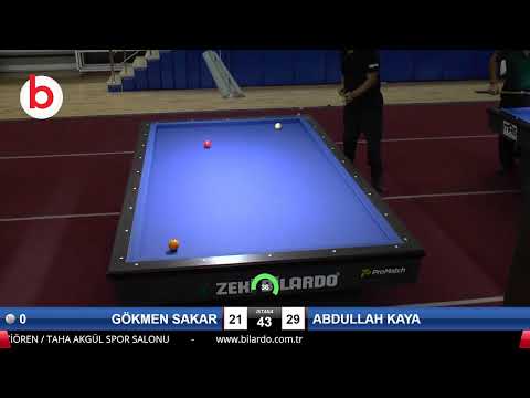 GÖKMEN SAKAR & ABDULLAH KAYA Bilardo Maçı - 2019 TÜRKİYE KUPASI 2.ETAP ERKEKLER-4.ÖN ELEME