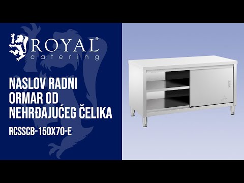 videozapis - Radni ormar od nehrđajućeg čelika - 150 x 70 x 85 cm - 600 kg nosivosti