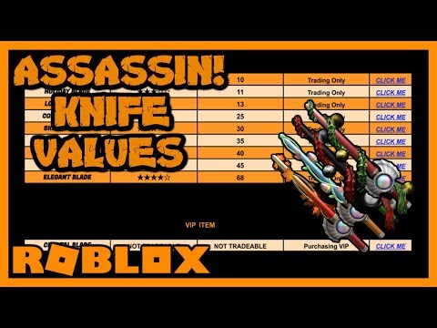 Roblox assassin mythic value list