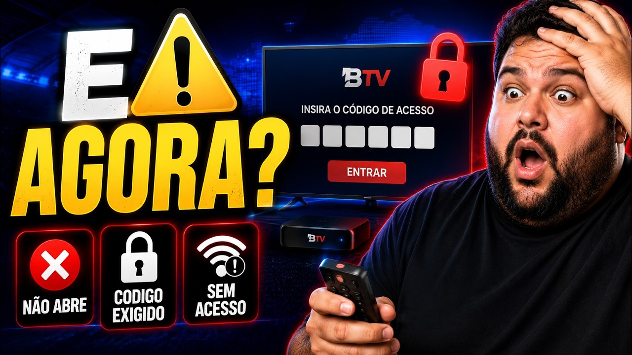 🚨 BTV PAROU - BTV PEDINDO CODIGO DE ACESSO - VEJA ISSO URGENTE !