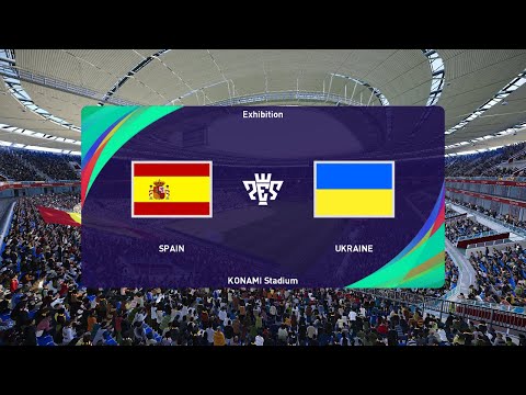 Spain U21 vs Ukraine U21 (27/06/2023) UEFA U21 EURO 2024 PES 2021