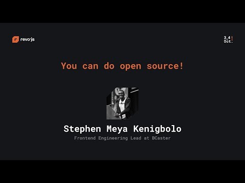 revo.js 2019 - Stephen Meya Kenigbolo - You can do open source!