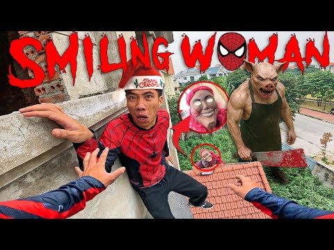 ESCAPING SMILING WOMAN 61.0 | Parkour Pov Horror Film| By B2F Viet Nam
