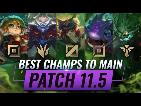 3 BEST Champions To MAIN For EVERY ROLE in Patch 11.5 - League of Legends