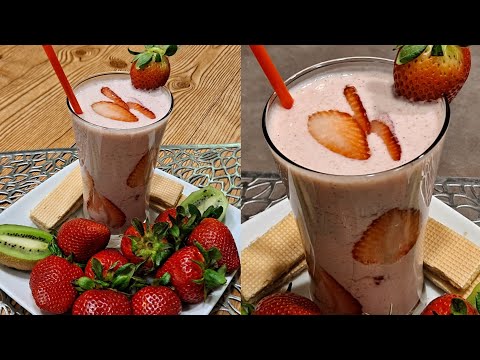 Strawberry Kiwi Healthy Milk-Shake By My Own Recipes