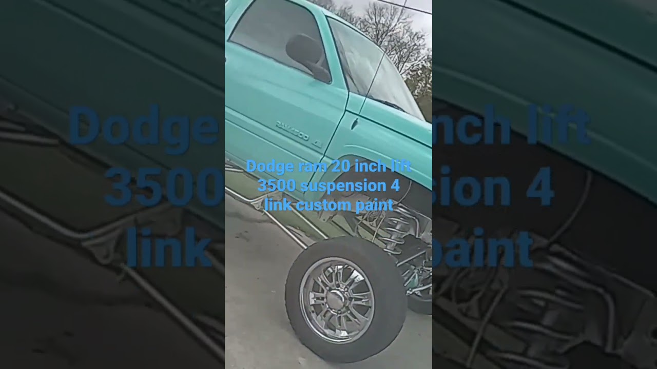 dodge ram 20 inch lift 3500 suspension 4 link custom paint