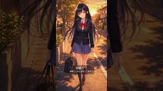 【四季の彼女】2026年10月10日(土)No.943 夕方の通学路、微笑みながら歩いてくる彼女🤗🌆🌿✨ #四季の彼女 #Shorts