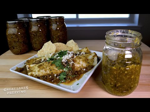 Canning Roasted Salsa Verde - Authentic Green Tomatillo Salsa Recipe
