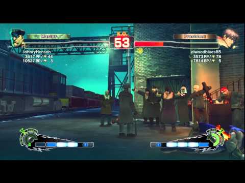 SSF4AE PSN Ranked  elwoodblues85 (Guy) vs. JohnryHenson (Dictator) [HD]