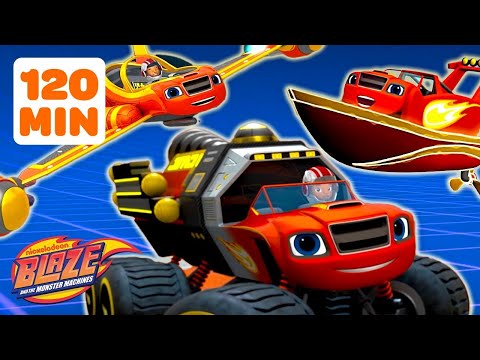 Blaze Transforms on Planet Mars, Rescues and MORE! | 120 MINUTES | Blaze and the Monster Machines