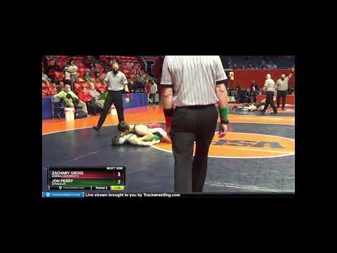 2022 IHSA 1A State Wrestling - 152 lbs., Round 1 - Zach Gross vs. Jon Perry