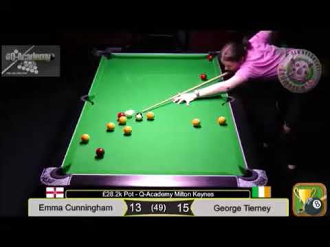 The Real number one pool player George Tierney , Emma Cunnigham highlights