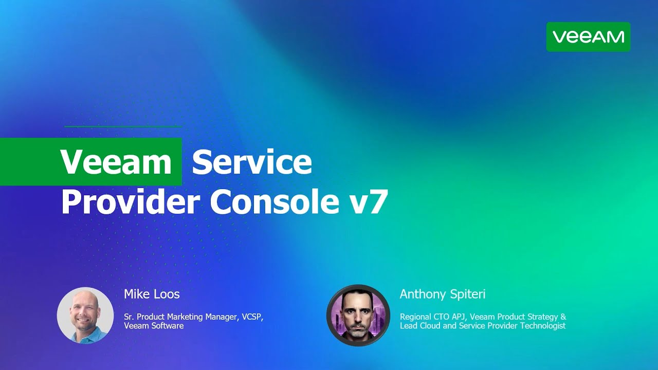 NEW Veeam Service Provider Console v7: Remote-managed BaaS and DRaaS video