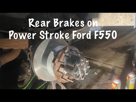 How to change rear brakes Ford 6.7 Powerstroke f550 2005-2016