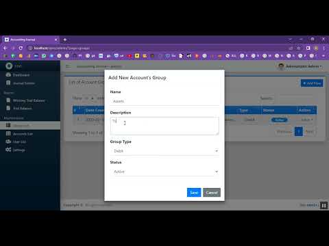 Accounting Journal Entries System in PHP Application Projects