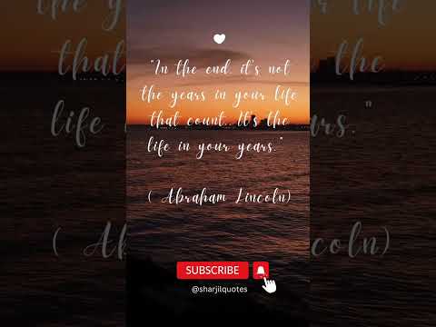 In the end  | Abraham Lincoln #abrahamlincoln #abrahamlincolnbestquotes #shorts #quotes