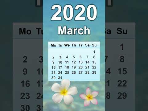 March 2020 Calendar