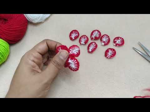 Hand Embroidery Amazing Trick ! Super easy Flower craft ideas with Woolen Yarn