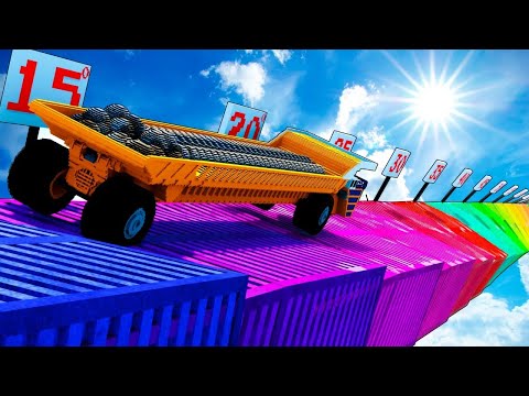 TESTING LONG CARS vs Tipping ANGLE ROAD in Teardown