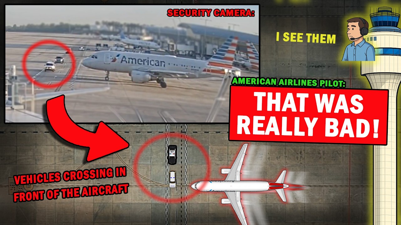 American Pilot Avoids Hitting Vehicles | "We Nearly Hit Them!"