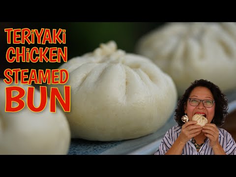 Chinese Steamed Buns Stuffed with Teriyaki Chicken
