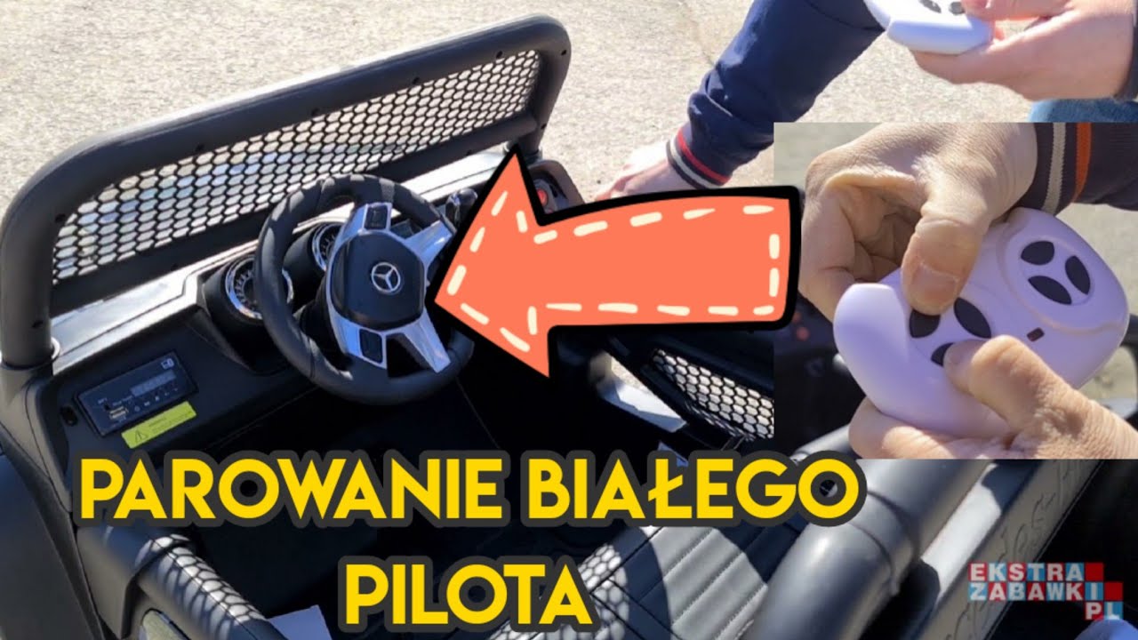 Jak sparować biały pilot w autku na akumulator Jak połączyć pilot w samochodzie dla dziecka UNIMOG