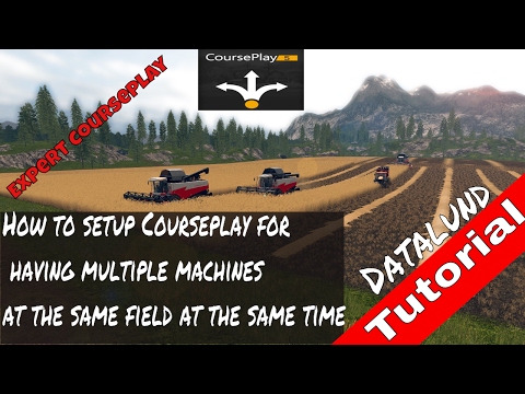 How to set up Courseplay for running multiple machines - Farming Simulator 17 Courseplay Tutorial