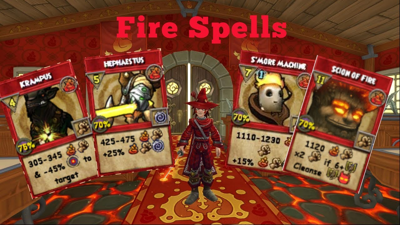 Wizard101: All Fire Spells Level 1-160 (2023)