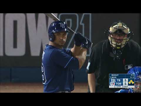 Francisco Mejia makes the Blue Jays pay for intentionally walking Joey Wendle with a grand slam