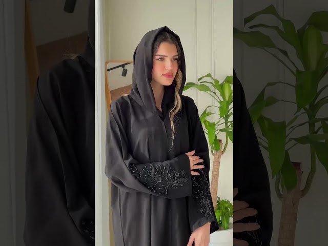 عباية تطريز اسود من الكم 7000 Elegance Enchantment