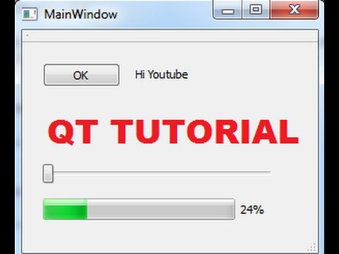 QT C++ GUI Tutorial 3- Qt Signal and slots (QSlider and QProgressBar)
