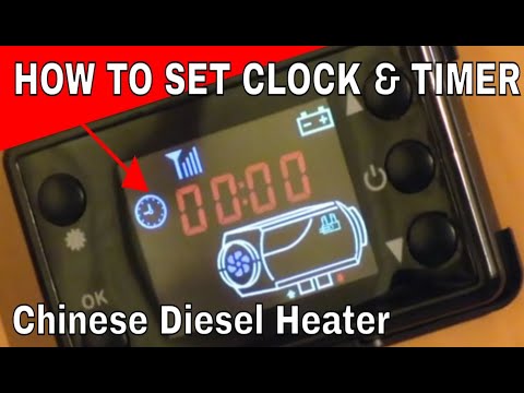 🔥 How To Set The Clock Time And Change Timer Settings On A Chinese Diesel Air Heater LED Controller