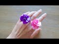 How To Make Beautiful Rose Ring DIY Paper Rose Ring Orgami Rose ️