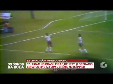 Finishing 3rd in the 1977 Brazilian Championship, Operário drew 3-3 with Grêmio at the Olímpico s...