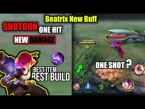 New Beatrix Damage Change | Ranked Beatrix Gameplay | New Shotgun One Hit | Mlbb