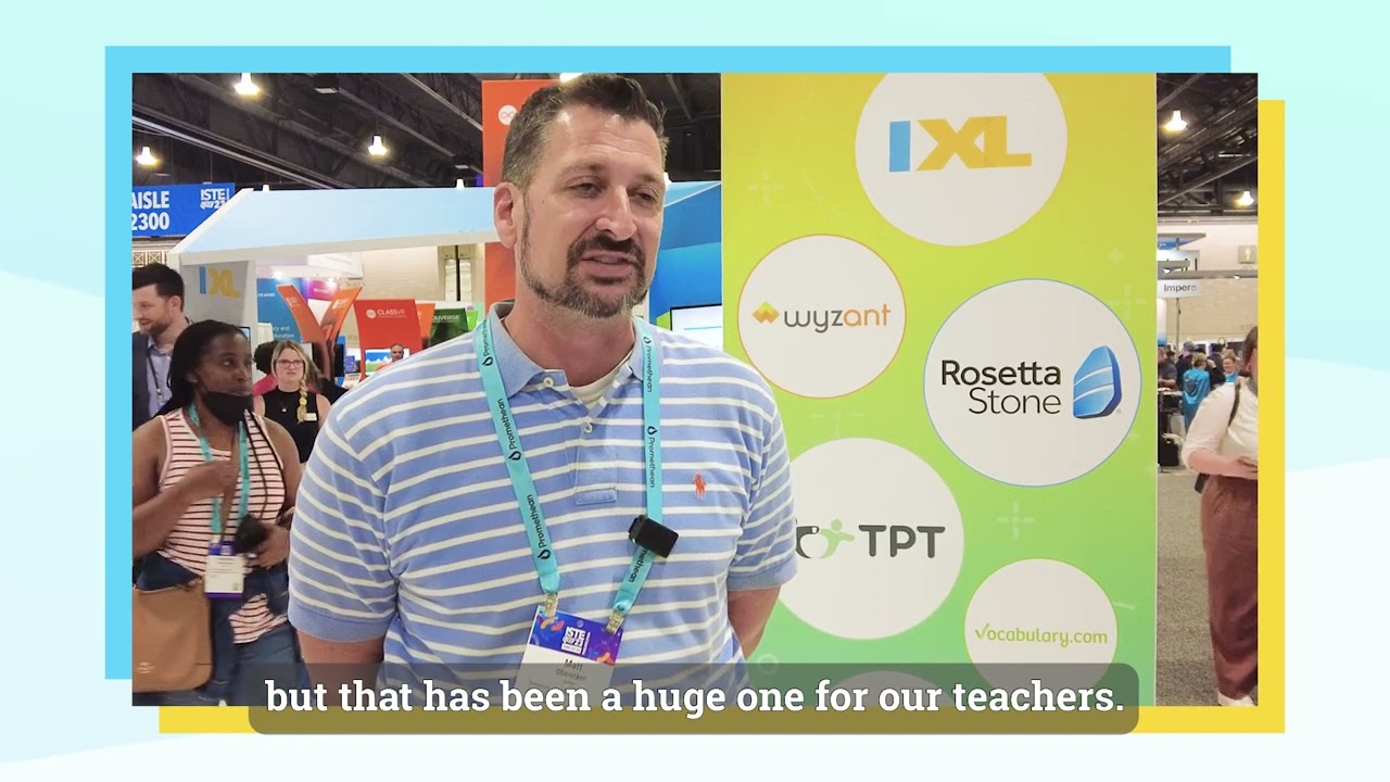 IXL educator interview at the ISTE booth, video preview