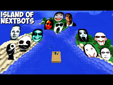 SURVIVAL ISLAND WITH JEFF THE KILLER and SCARY NEXTBOTS in Minecraft - Gameplay - Coffin Meme