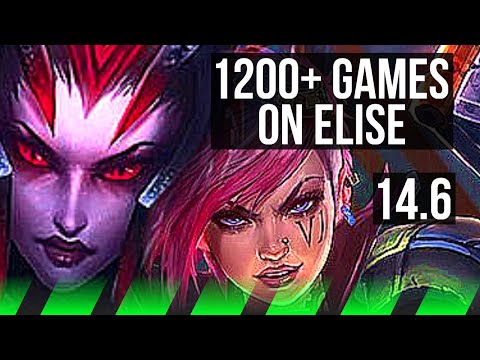ELISE vs VI (JNG) | 1200+ games, Legendary, 14/4/11 | KR Master | 14.6