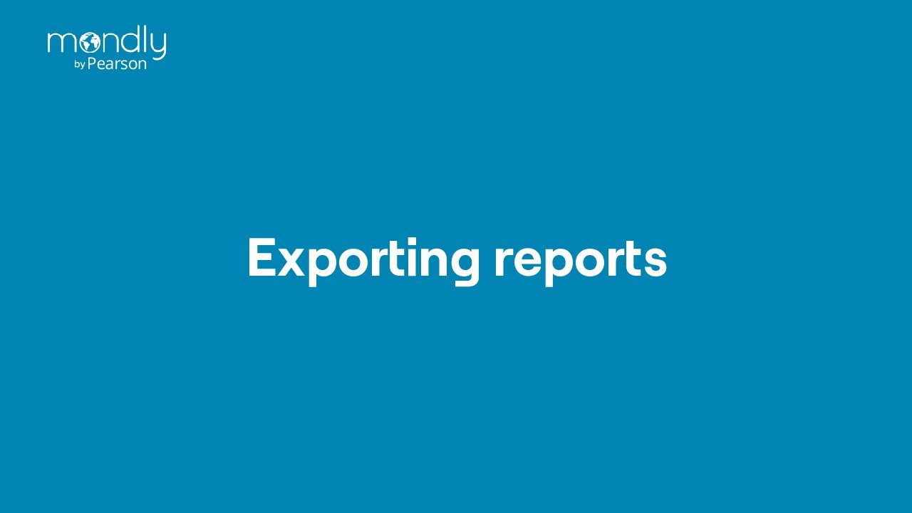 Exporting reports