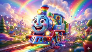 Rainbow Color Train Song 🌈🚂 | Learn Colors for Kids | Nursery Rhymes & Kids Songs