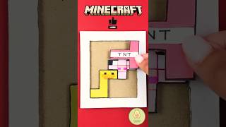 Minecraft Tetris Puzzle Challenge! DIY Papercraft Game #minecraft #tetris #puzzle #papercraft