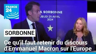 Ce qu'il faut retenir du discours d'Emmanuel Macron sur l'Europe • FRANCE 24