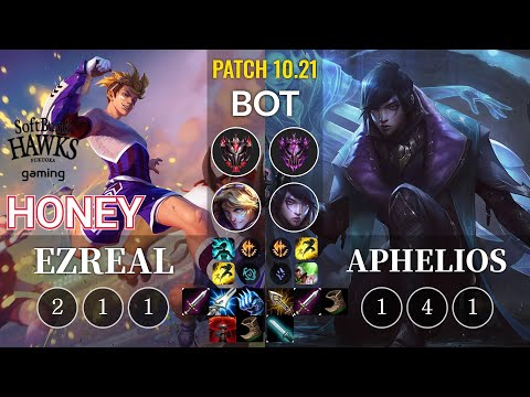 SHG Honey Ezreal vs Aphelios Bot - KR Patch 10.21