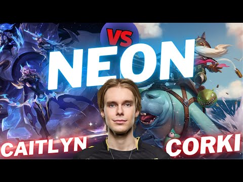 NEON | CAITLYN VS CORKI | ADC GAMEPLAY | Patch 14.22 / Season 14 | #LeagueofLegends